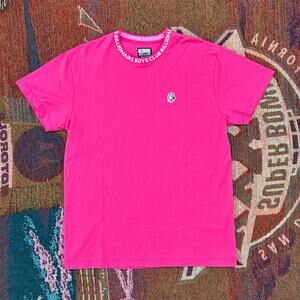 Billionaire Boys Club BBC Pink Collar Logo Tee
